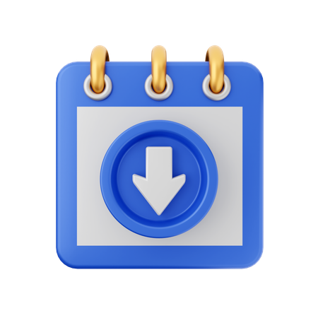 Data de download  3D Icon