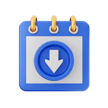 Data de download  3D Icon