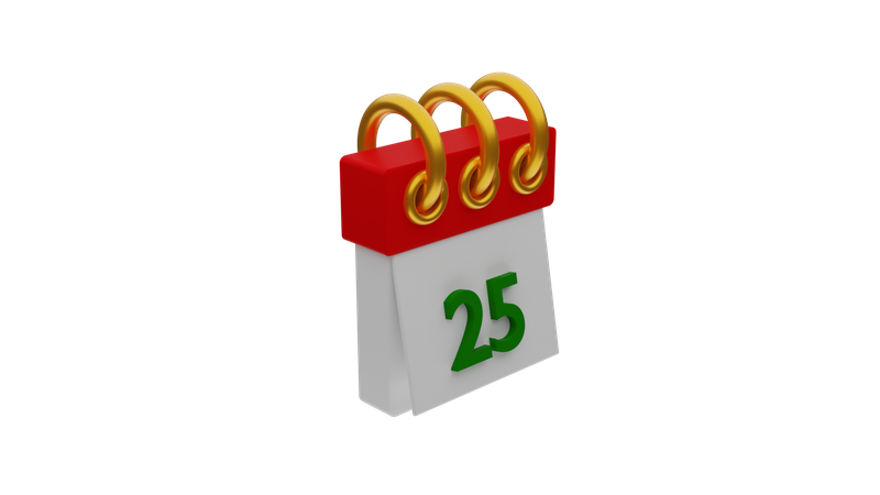 Data de Natal  3D Icon