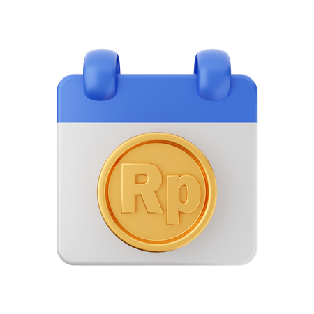 Data de pagamento em rúpias  3D Icon