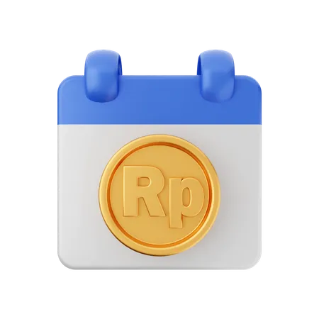 Data de pagamento em rúpias  3D Icon