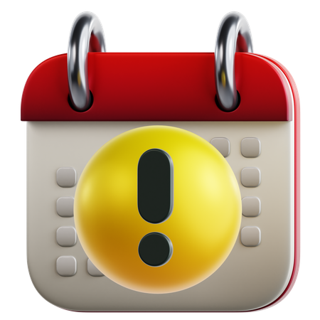 Alarme de data de vencimento  3D Icon