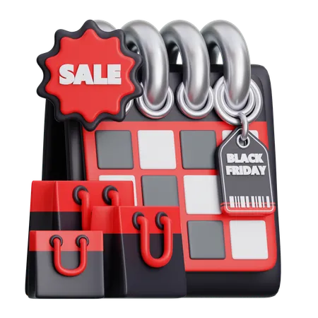 Data de liquidação da black friday  3D Icon