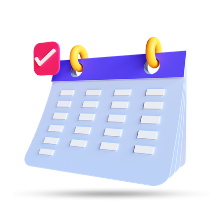 Data de verificação  3D Icon