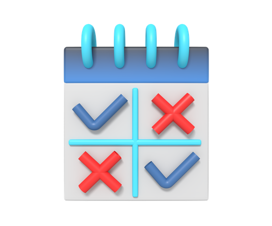 Data de verificação  3D Icon