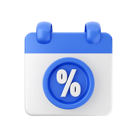 Data de desconto  3D Icon