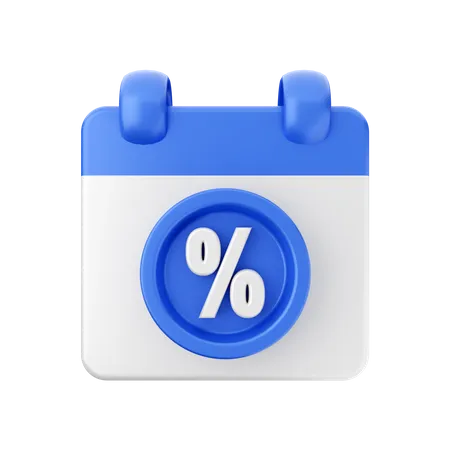 Data de desconto  3D Icon