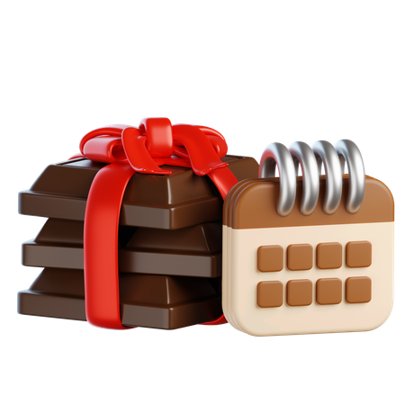 Data do Dia do Chocolate  3D Icon