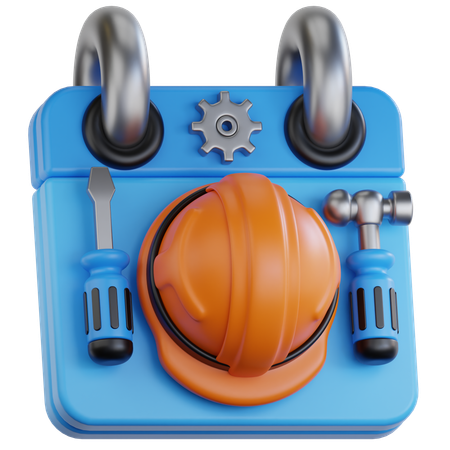Data do dia do trabalho  3D Icon