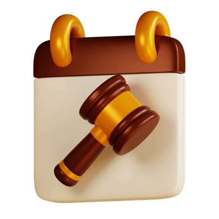 Data do tribunal  3D Icon