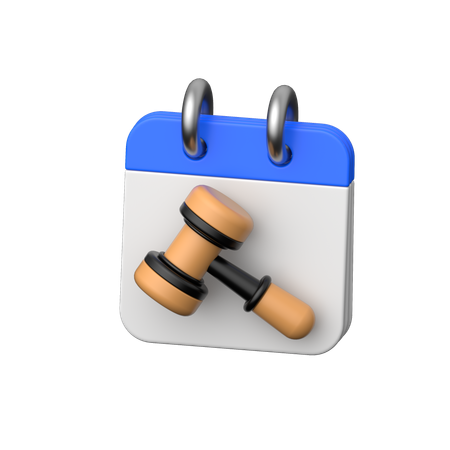 Data do tribunal  3D Icon