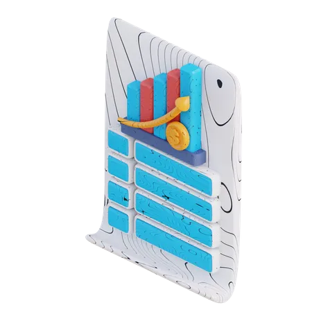 3 D Illustration Of Rose Graphic Document 3D Icon
