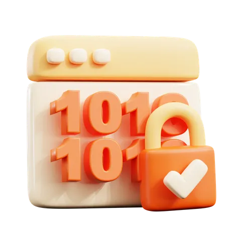 Data Encryption  3D Icon