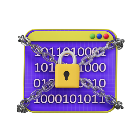 Data encryption  3D Icon
