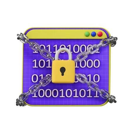 Data encryption  3D Icon
