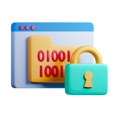 Data Encryption  3D Icon