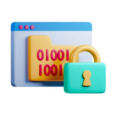 Data Encryption  3D Icon