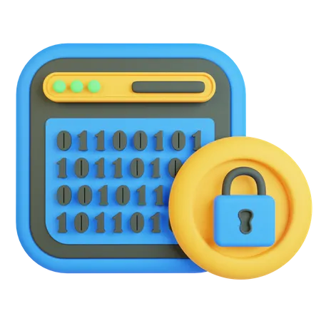 Data Encryption  3D Icon