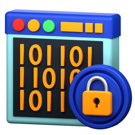 Data Encryption  3D Icon