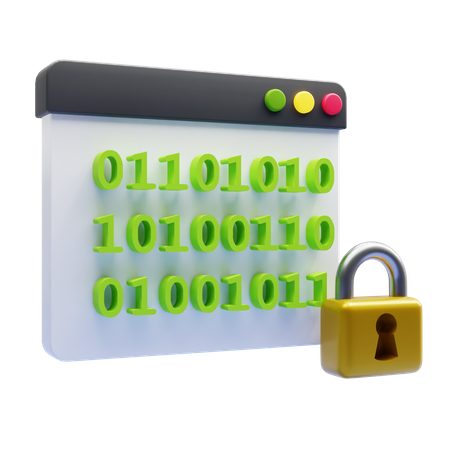 Data Encryption  3D Icon