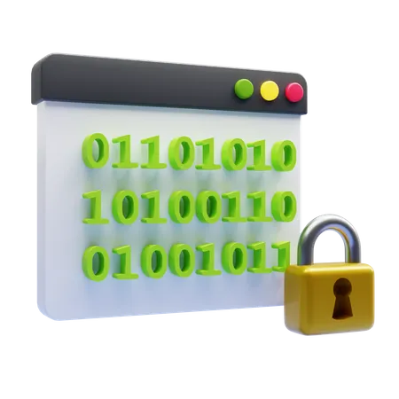 Data Encryption  3D Icon