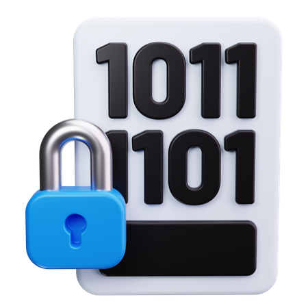 Data Encryption  3D Icon