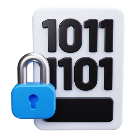 Data Encryption  3D Icon