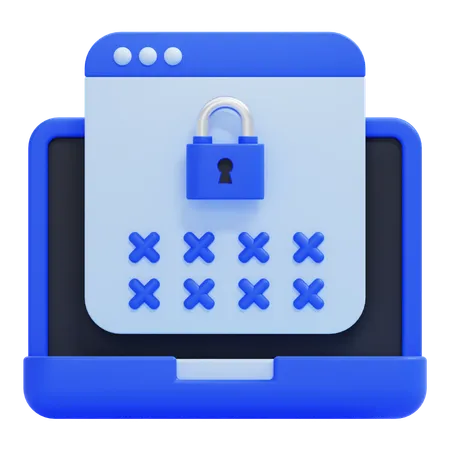 Data Encryption  3D Icon