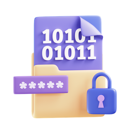 Data Encryption  3D Icon