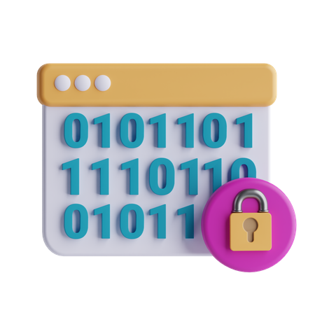 Data Encryption  3D Icon