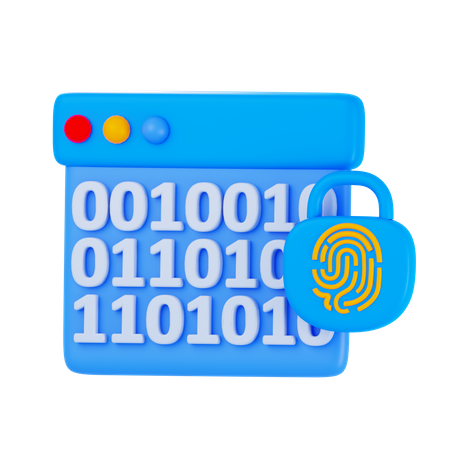 Data Encryption  3D Icon