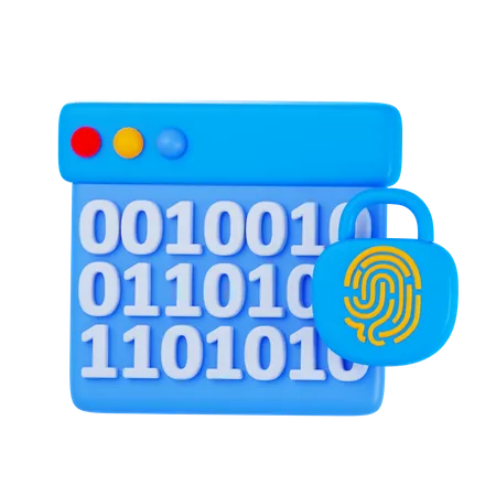 Data Encryption  3D Icon