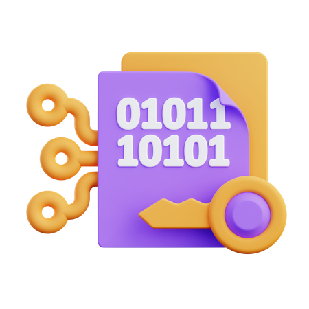 Data Encryption  3D Icon