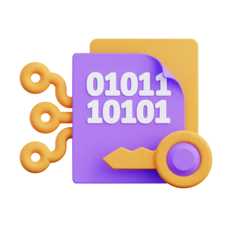 Data Encryption  3D Icon