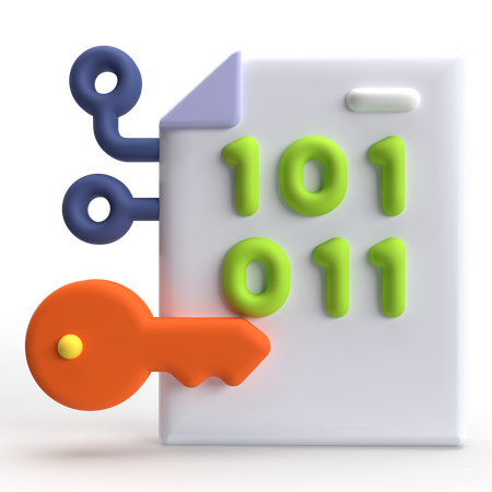 Data Encryption  3D Icon