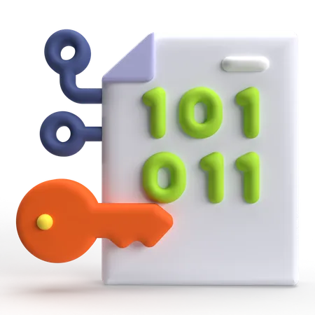 Data Encryption  3D Icon