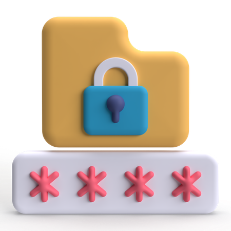 Data Encryption  3D Icon