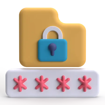 Data Encryption  3D Icon