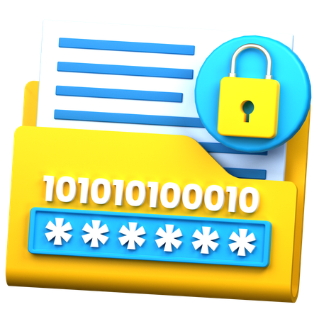 Data Encryption  3D Icon