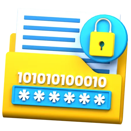 Data Encryption  3D Icon