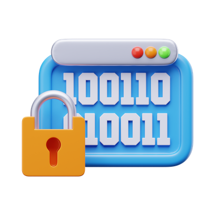 Data Encryption  3D Icon