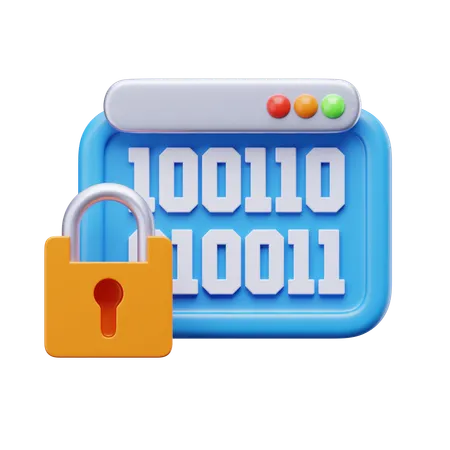 Data Encryption  3D Icon