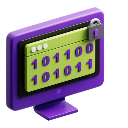 Data Encryption  3D Icon