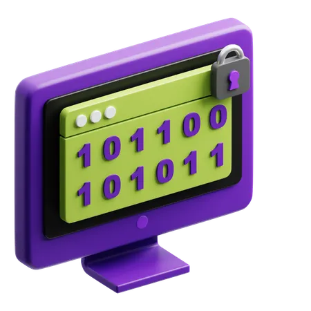 Data Encryption  3D Icon