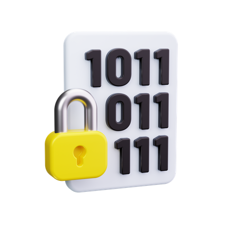 Data Encryption  3D Icon