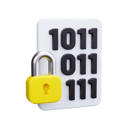 Data Encryption  3D Icon
