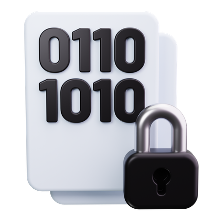 Data Encryption  3D Icon