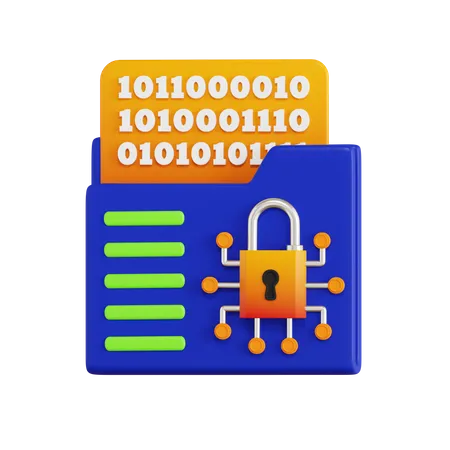 Data Encryption  3D Icon