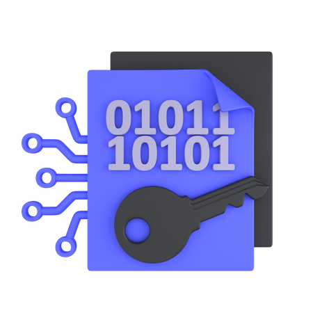 Data Encryption  3D Icon