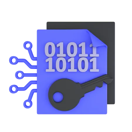 Data Encryption  3D Icon